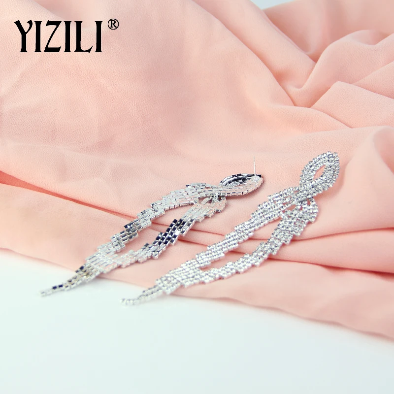Модные женские серьги цепочки YIZILI элегантные высококачественные в форме когтей