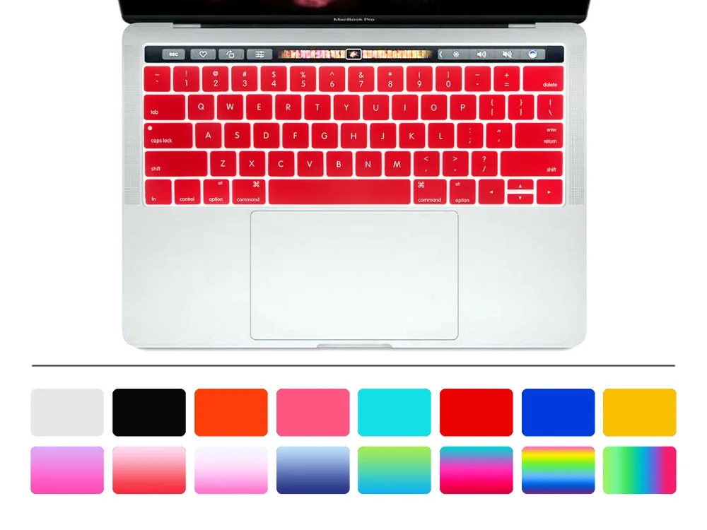 Силиконовый чехол для клавиатуры US Apple новый Macbook Pro 13 3 дюйма A1706 и 15 4 версия 2017 с