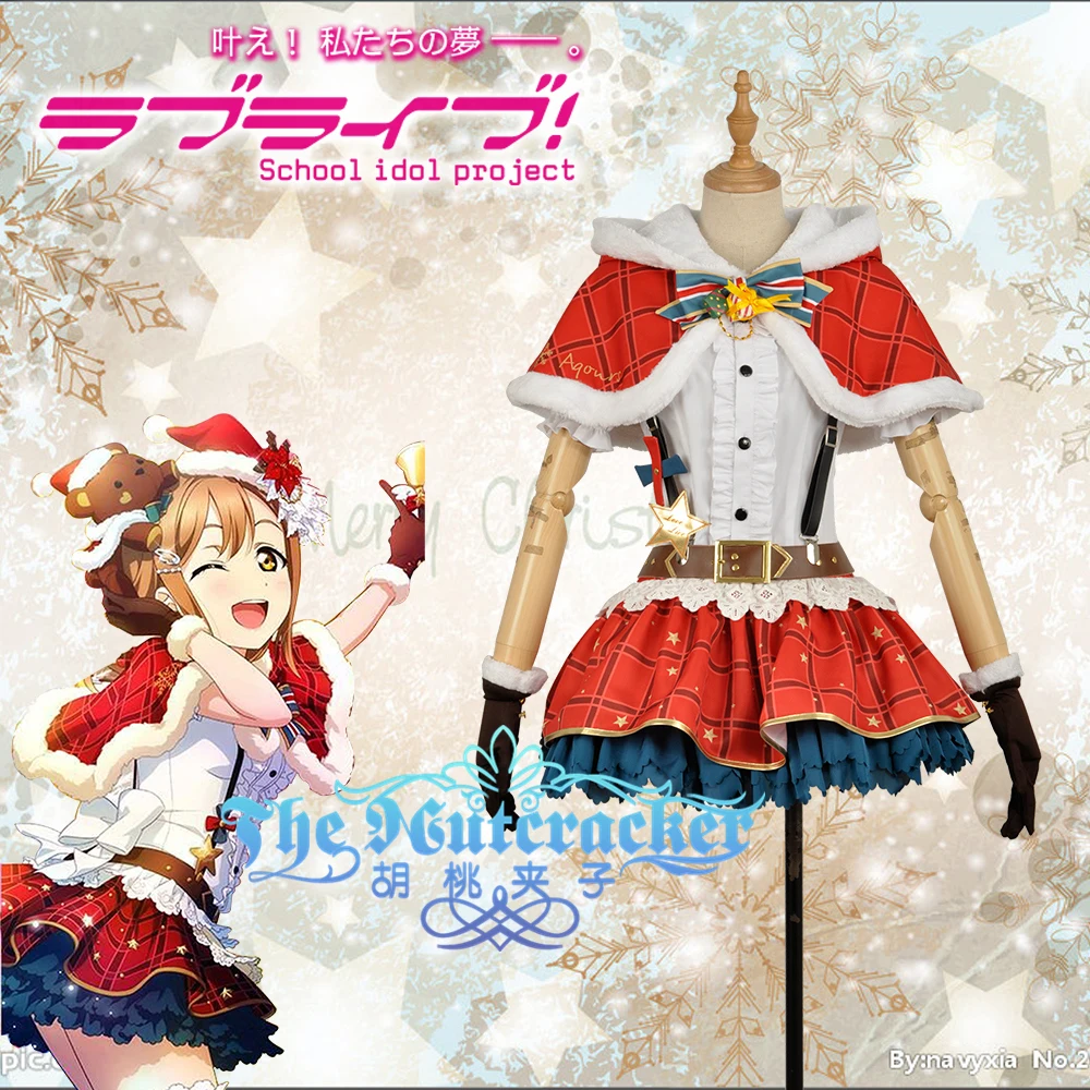 Карнавальный костюм Kunikida Hanamaru LoveLive!SunShine! Aqours девушка клетчатая юбка перчатки