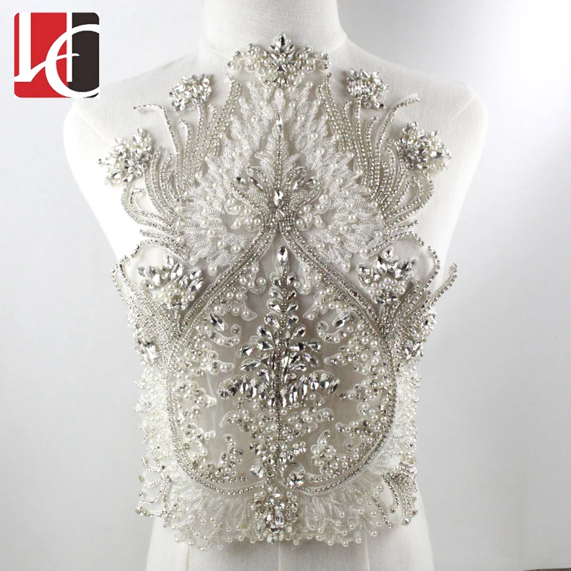 

New fashion rhinestone applique for wedding dress accessories