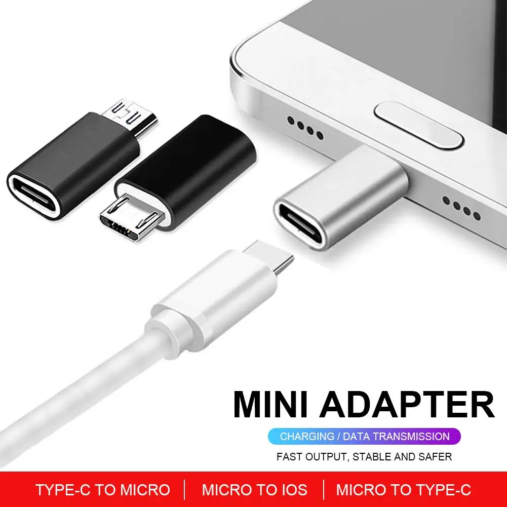 1/2 шт./лот ABS Тип с портом типа C OTG адаптер для Apple iPhone Micro USB C адаптер-преобразователь для телефонов на базе Android с Bluetooth зарядки обмен данніми