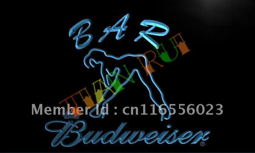 

LA460- BAR Budweiser Sexy Dancer LED Neon Light Sign