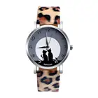 Часы наручные для мужчин и женщин, Кварцевые аналоговые наручные часы с изображением милого кота, с арабскими цифрами, для вечеринки, для пары