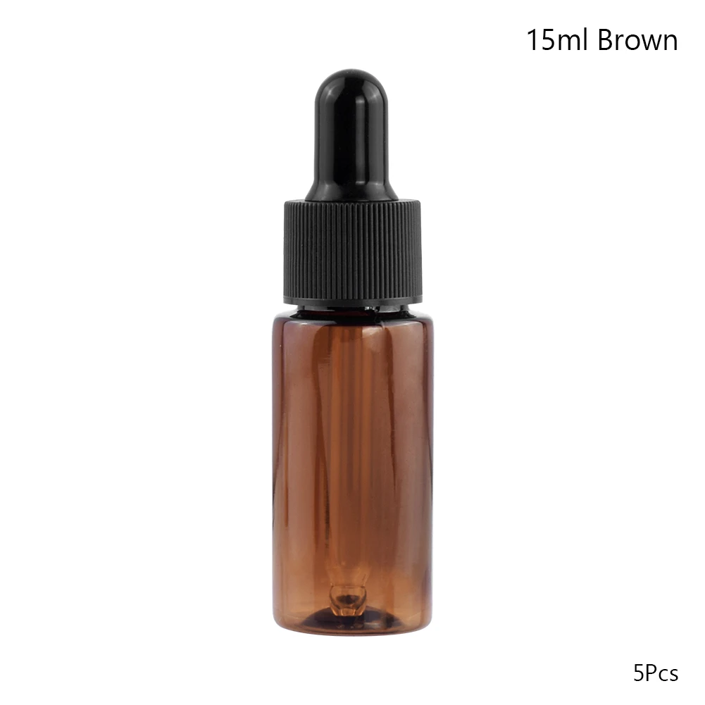 15ml Новинка, 5 шт. 10/15/20 мл химические реагенты для пипетки падение Янтарный Стекло ароматерапия Пипетка для жидкости бутылки многоразового использования бутылки - Цвет: 15ml