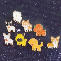 cute cartoon puppy poodle pomeranian corgi bulldogs dog brooches hard enamel pin lapel pin badge gift for lovers of dog