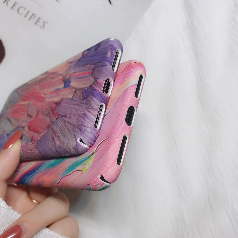Boucho для iphone X задняя крышка цветная Художественная с акварельными чернилами