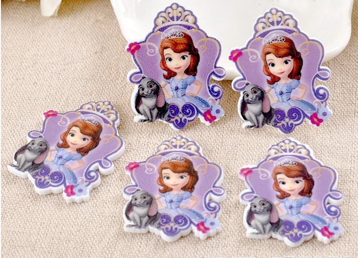 Бесплатная доставка! 50 Шт. София Принцесса Смолы Аксессуары Для ПОДЕЛОК Детей