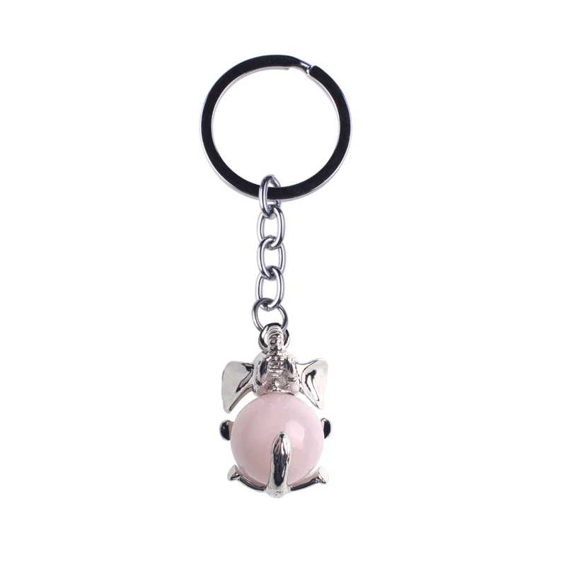 2018 Hot Sale Fashion Metal  Keyring Key Chain For Man Woman Woman Child Cute Mini  Natural Stone Key Chain Women Gift