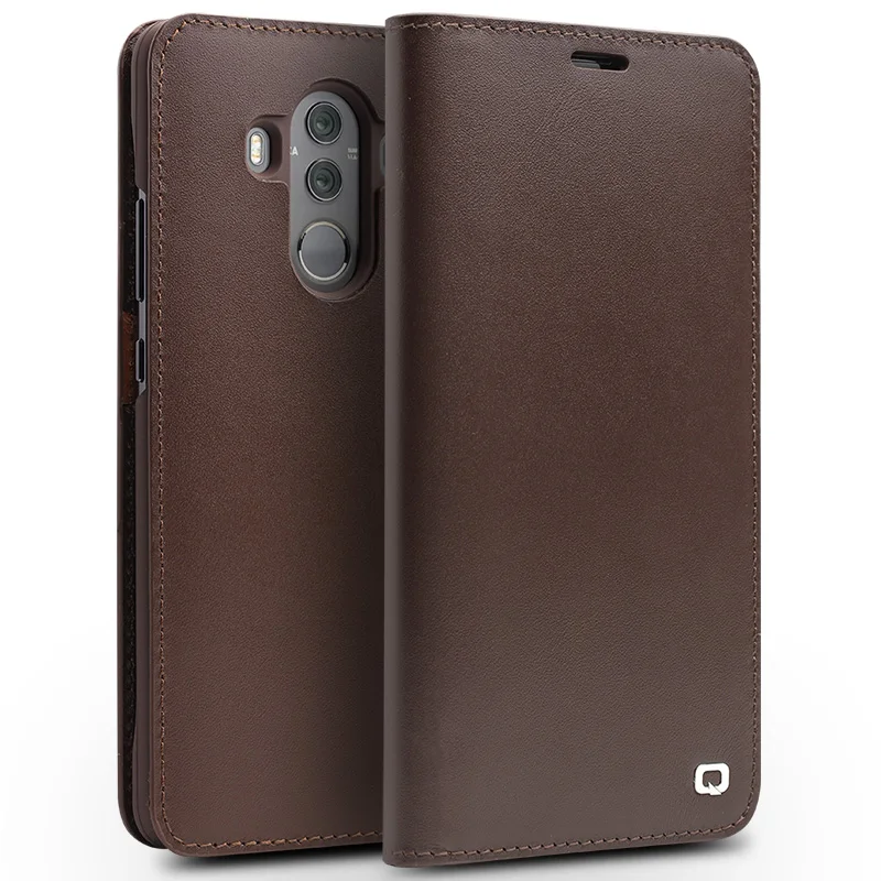 QIALINO Модный чехол из натуральной кожи для Huawei mate 10 ультратонкий слот карт