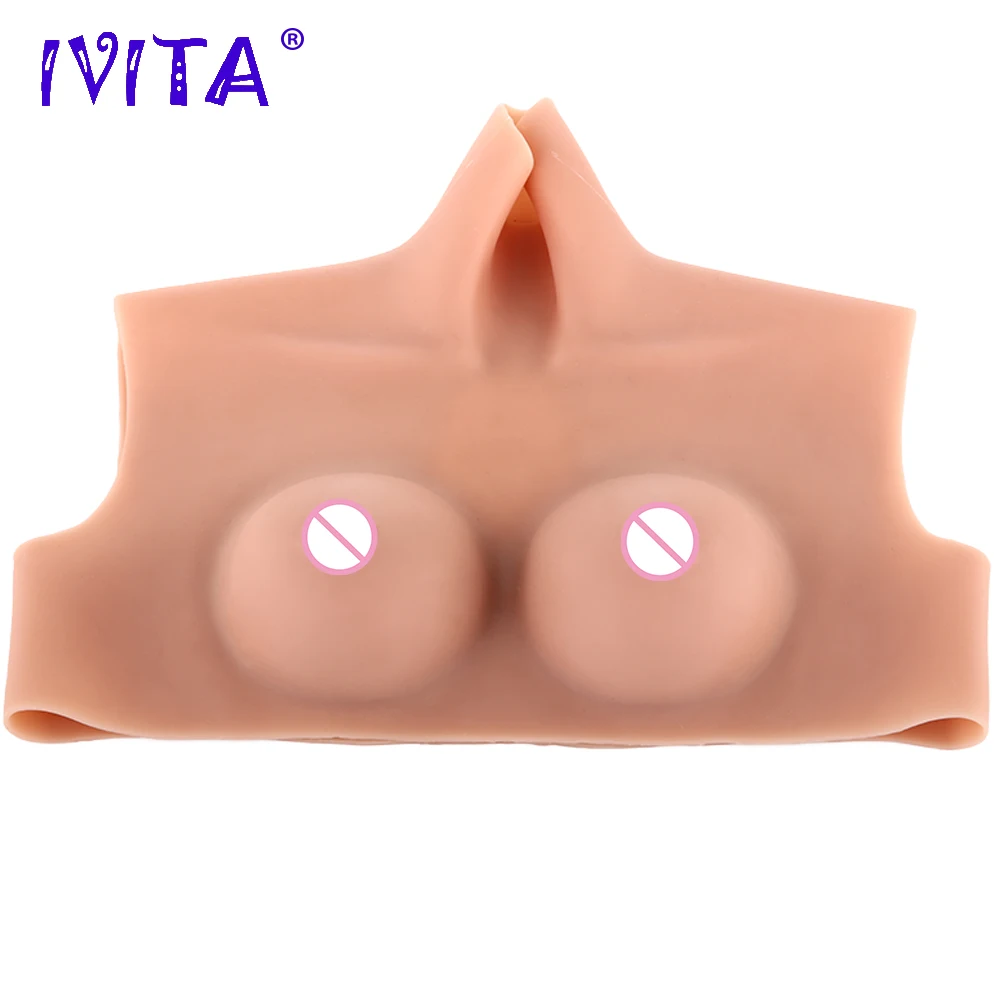 Реалистичная силиконовая грудь IVITA 1150 г форма груди поддельные для трансвеститов