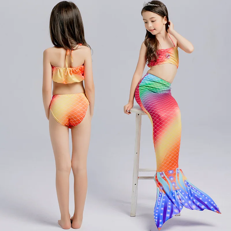 

Children Mermaid Tail Costume Bikini Set Summer Swimsuit Swimming Costume child girl bikini Bathing Suit Beach Swim Wear