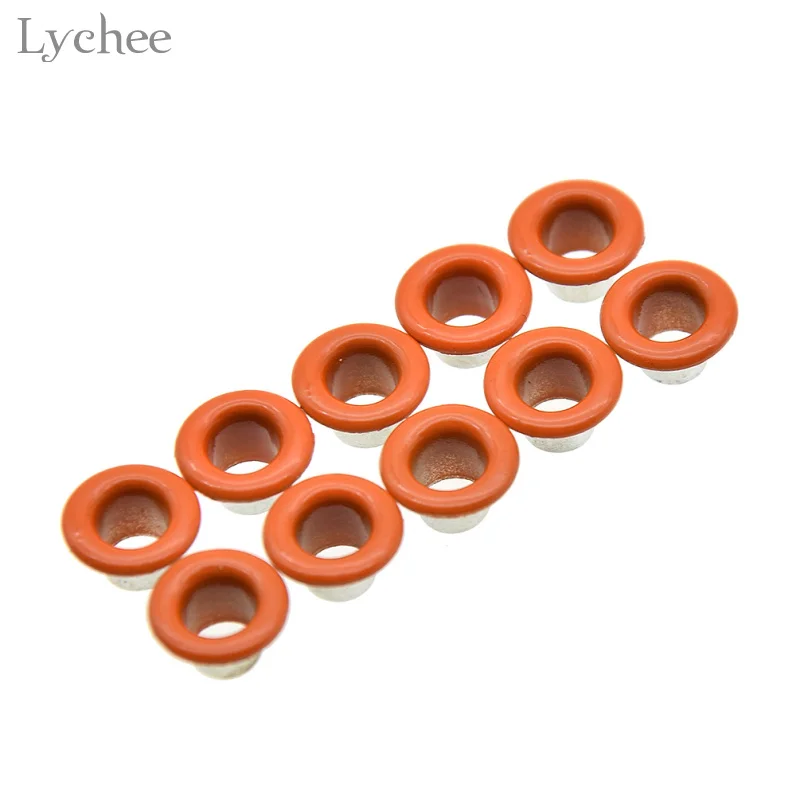 6 Lychee Life 100 шт. металлические люверсы для кожаного ремесла DIY ручной работы аксессуары для скрапбукинга - Цвет: 6