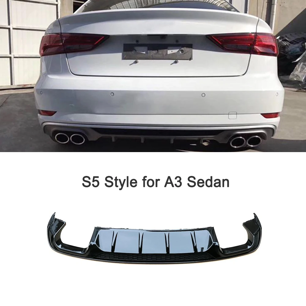 PP задний бампер диффузор спойлер для Audi A3 Sline седан хэтчбек 4 двери 2017 2019