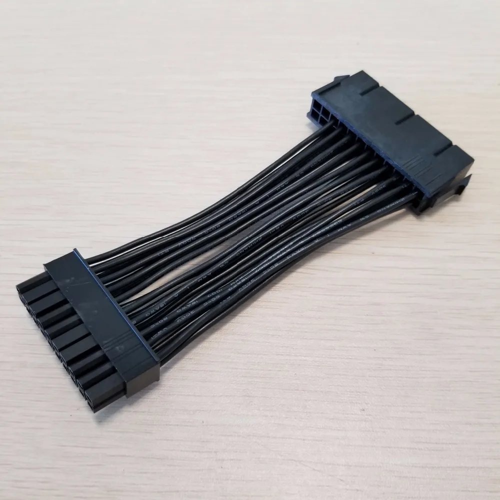 Блок питания ATX 24Pin к 20Pin гнездо мужчине адаптер конвертер 18AWG 10 см для ПК