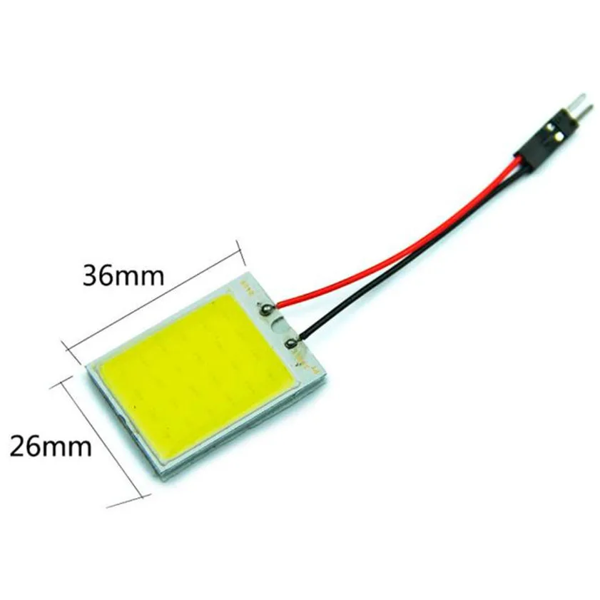 Высокое качество 8W COB 24 Chip LED интерьер автомобиля Свет T10 12V Панель источник