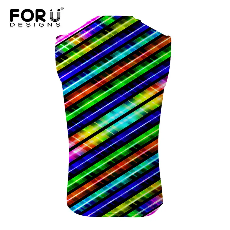 FORUDESIGNS/летние сексуальные топы на бретельках для мужчин новинка рисунок майка