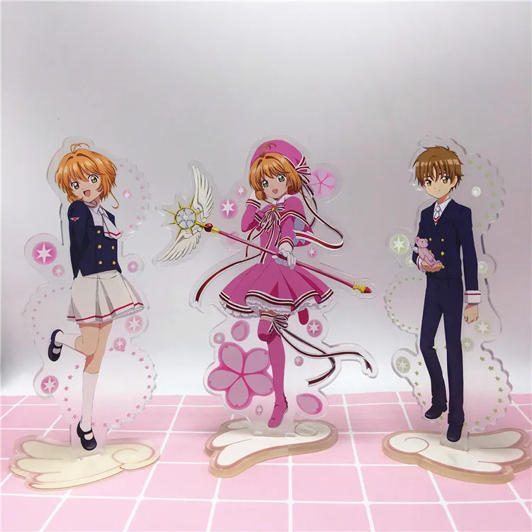 Аниме Cardcaptor Sakura акриловая модель на подставке игрушки Сакура фигурку подвесные 15