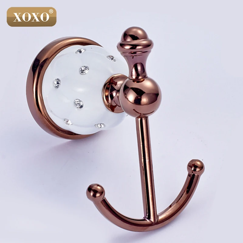 

XOXONew Luxury Design Robe Hook,Clothes Hook,Solid Brass Construction Golden/Rose golden finish bath hardware accessory 10082GT