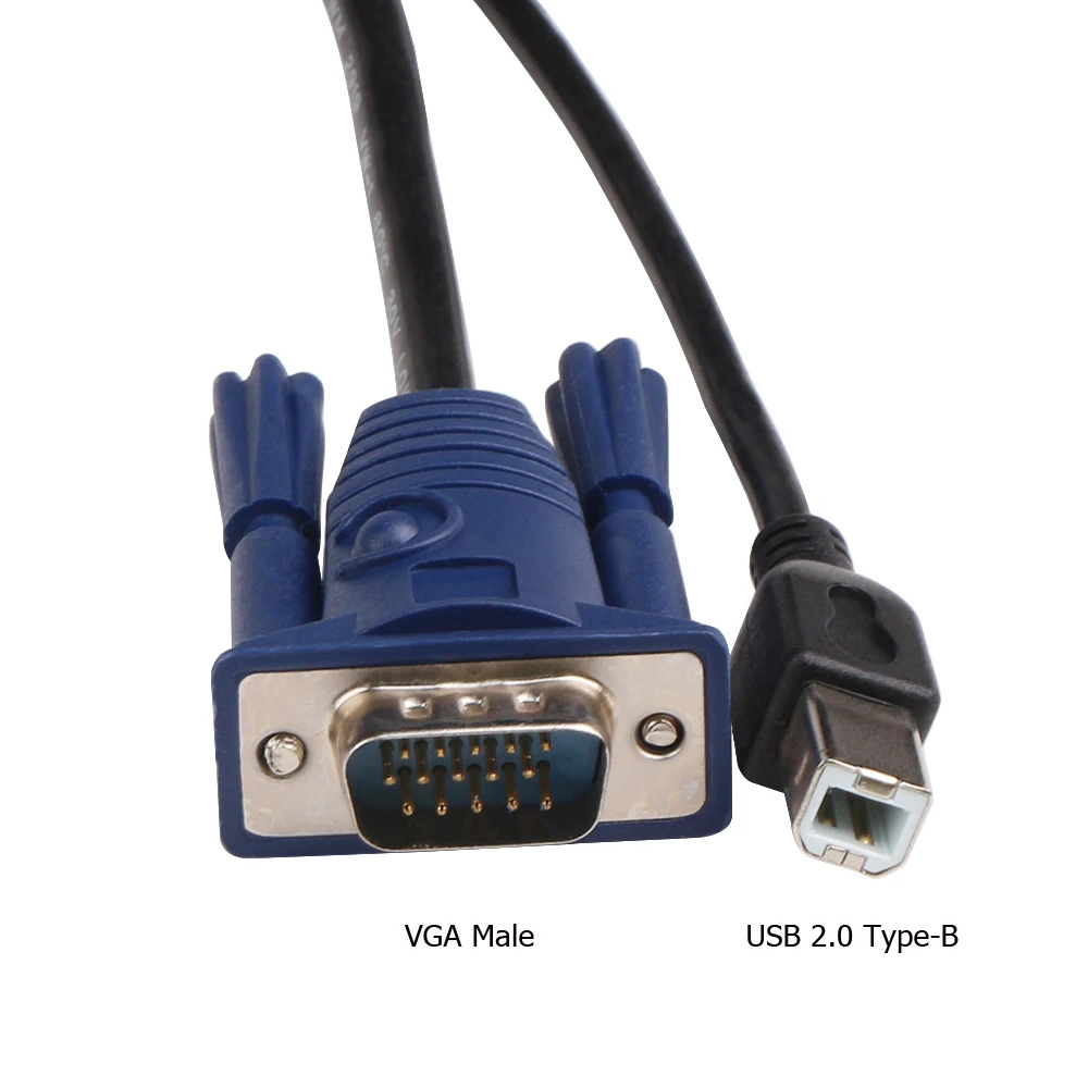 Colohas 1 5 м USB KVM кабель коммутатор 15 Pin VGA провод 2 0 Тип A к B ПК компьютер принтер