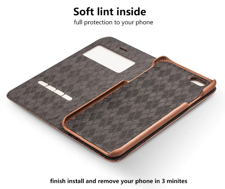 Горячая Распродажа сенсорный чехол для iphone 6 6s откидной из натуральной кожи с