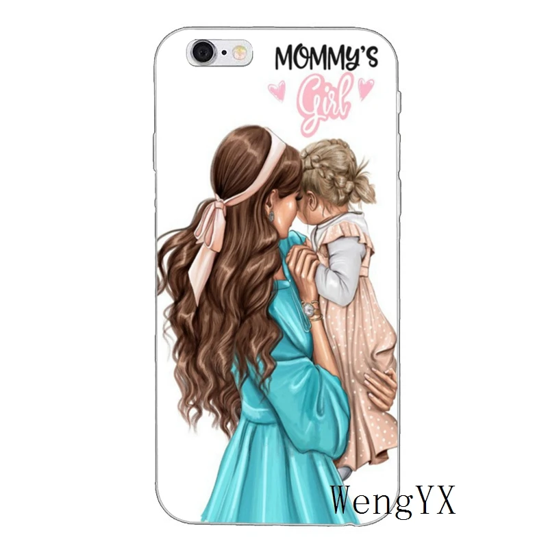 Силиконовый чехол для телефона Super Mom baby girl boy для iPhone XR X XS Max 8 7 6s 6 plus SE 5s 5c 5 iPod Touch - Цвет: Baby-Girl-boy-A-11