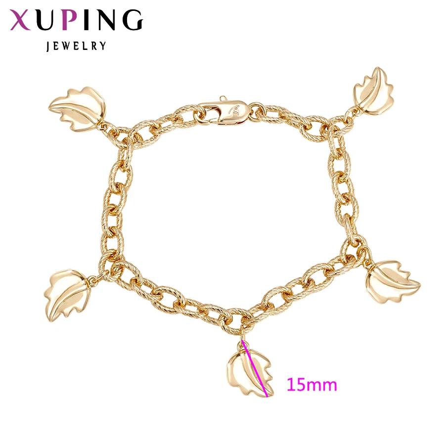 Xuping Модный Браслет Новое поступление элегантные женские браслеты дружбы золотой