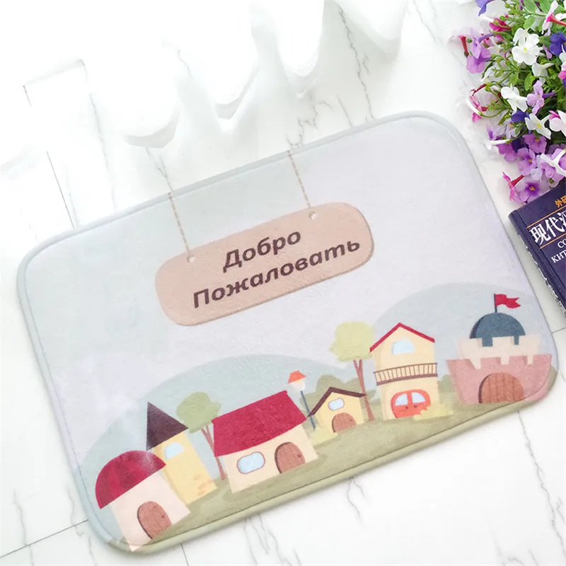 Красный приветственный дверной коврик кухонные ковры с пеной памяти впитывающий
