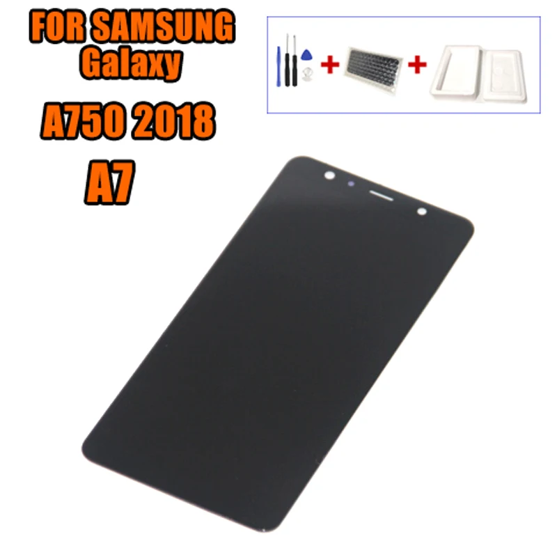 100% протестированный рабочий ЖК дисплей для Samsung Galaxy A7 2018 SM A750F A750 сенсорный экран