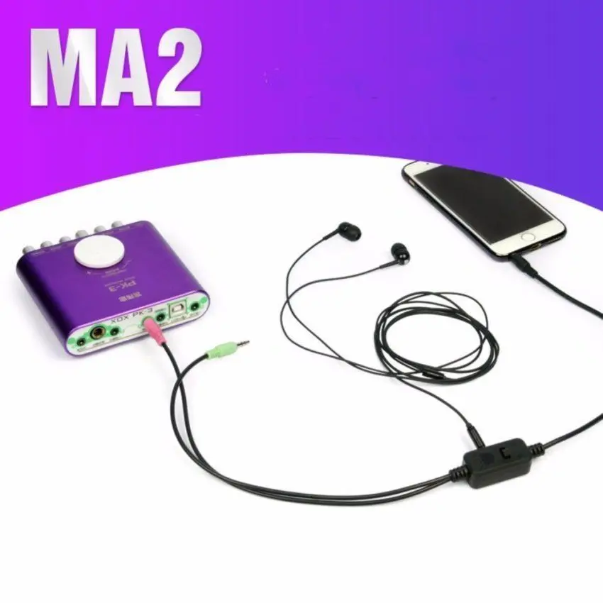 XOX KS108 USB внешняя звуковая карта + кабель MA2 Live Stream для записи песен аксессуары