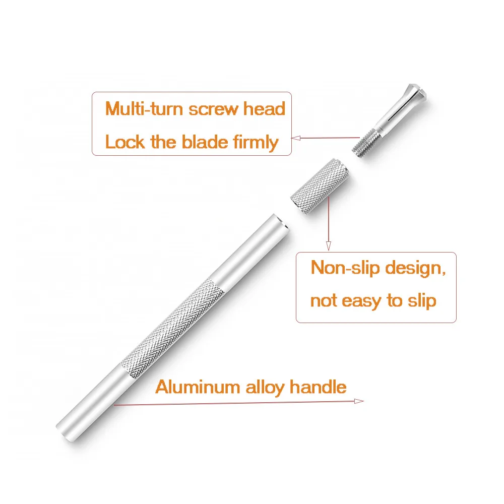 Toolour Precision Hobby Knife Set with 6 pcs Stainless Steel Blades For Art Wood Carving DIY Handicraft PCB Repair Hand Tool | Инструменты