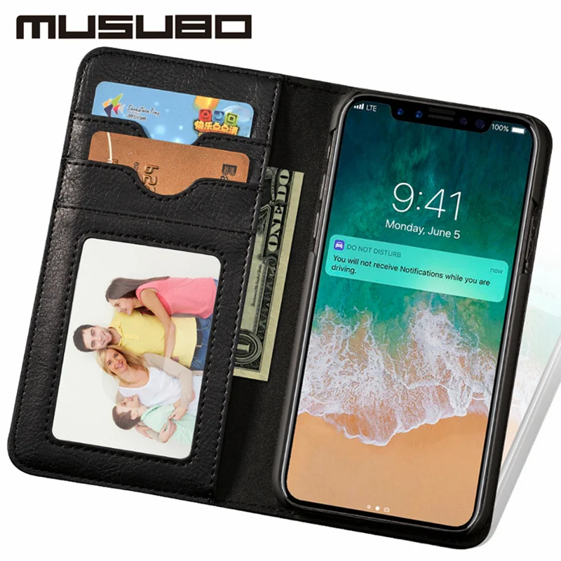 Musubo Флип Роскошный чехол из натуральной кожи для iPhone X 8 Plus 7 6 6s кошелек samsung galaxy Note