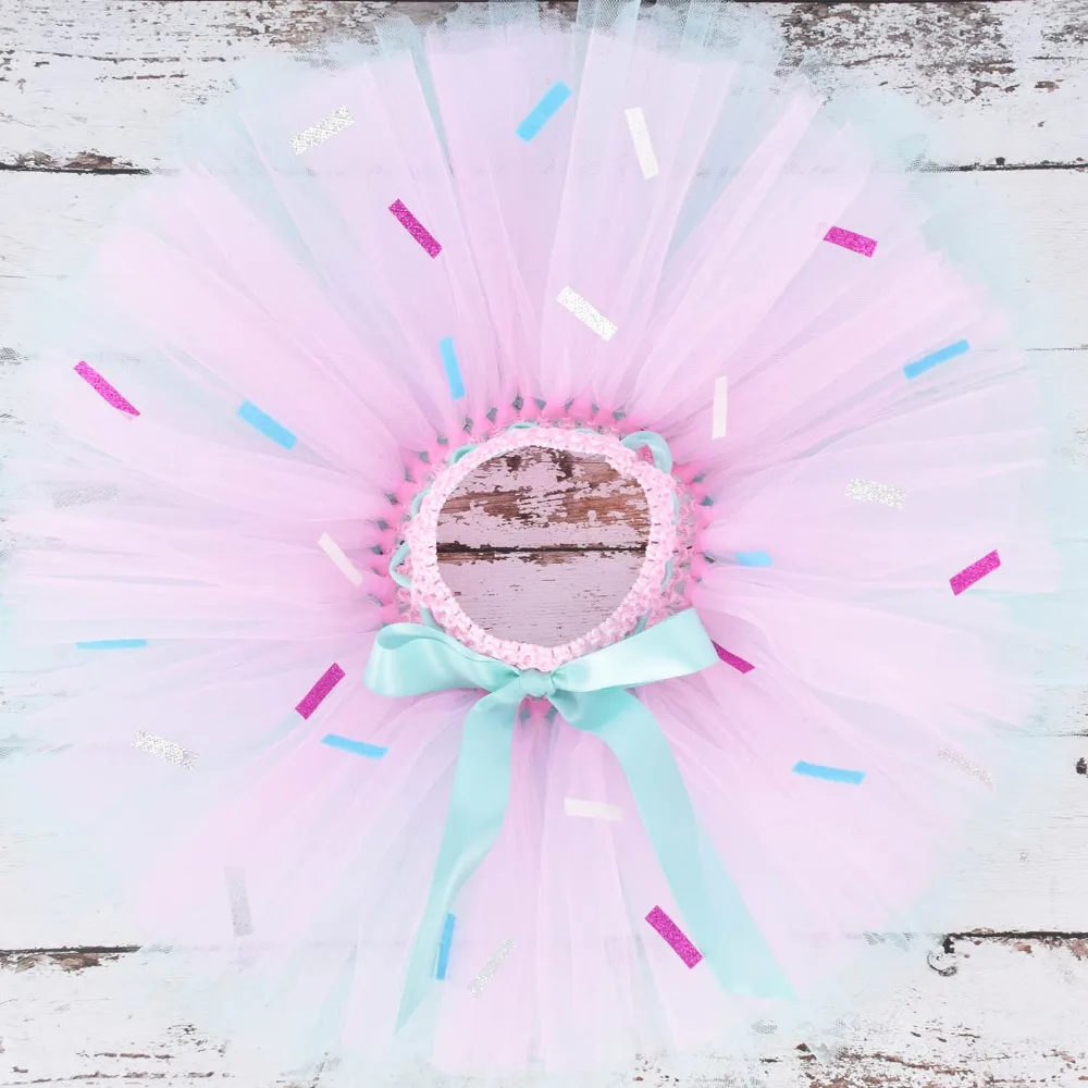 Юбка пачка для маленьких девочек в виде конфетного пончика Детский костюм на