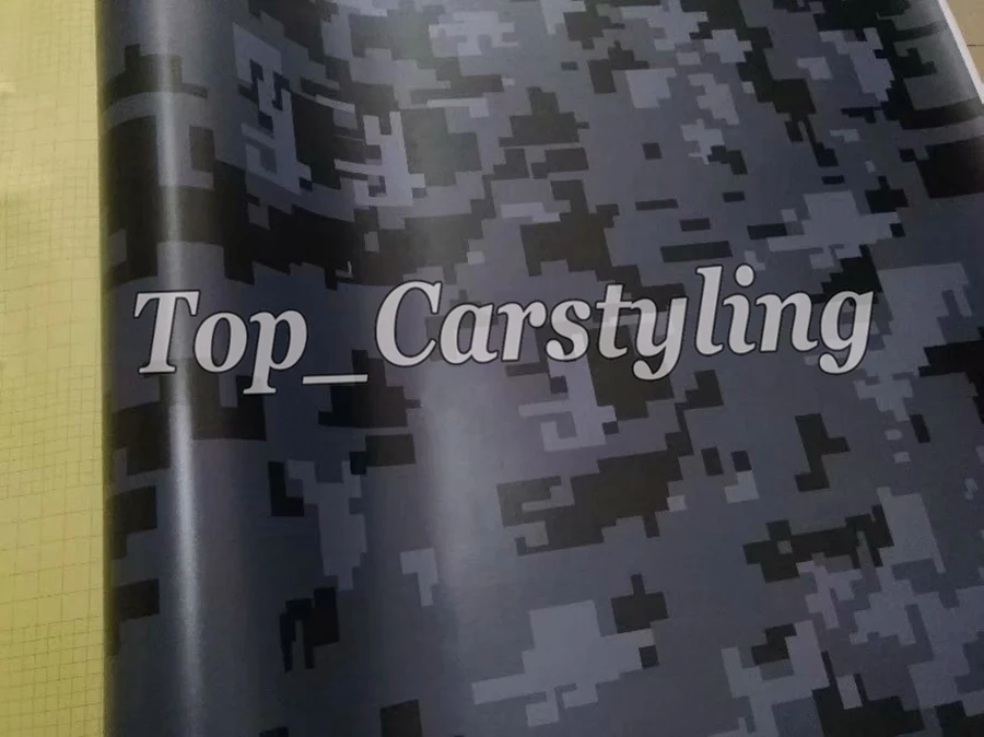 Цифровая печать черный серый камуфляж виниловая камуфляжная обертка Виниловая