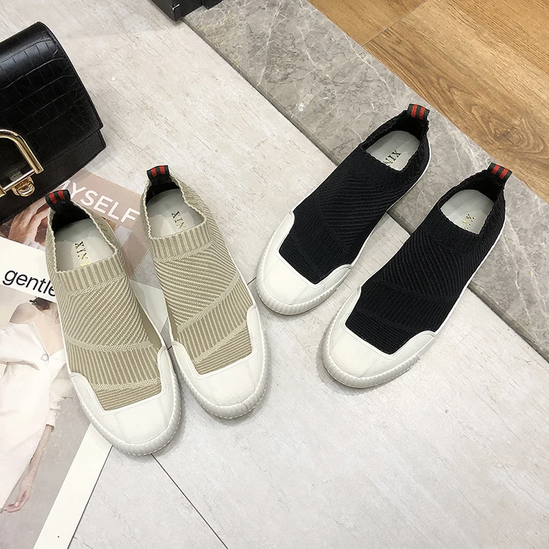 Женская Вулканизированная обувь для носков женские повседневные кроссовки