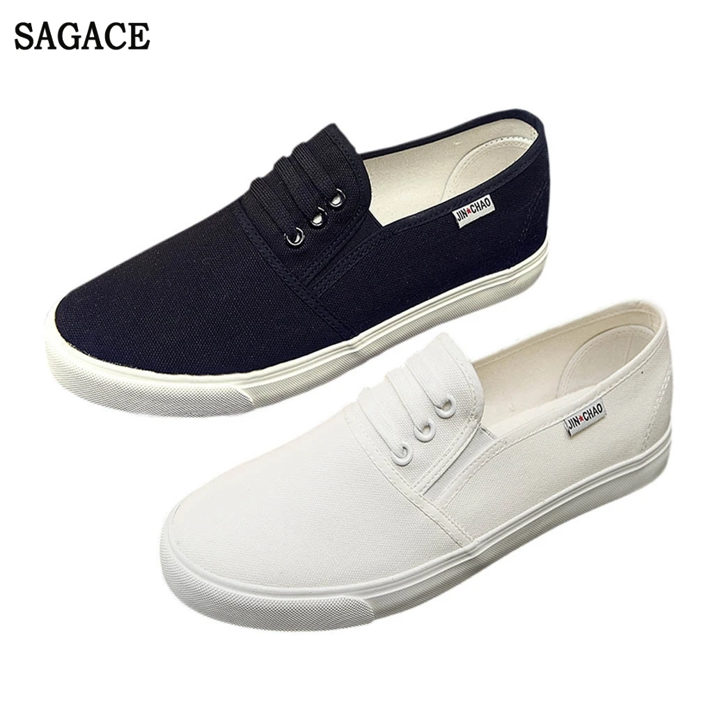 SAGACE/классические женские и мужские однотонные парусиновые туфли Повседневные