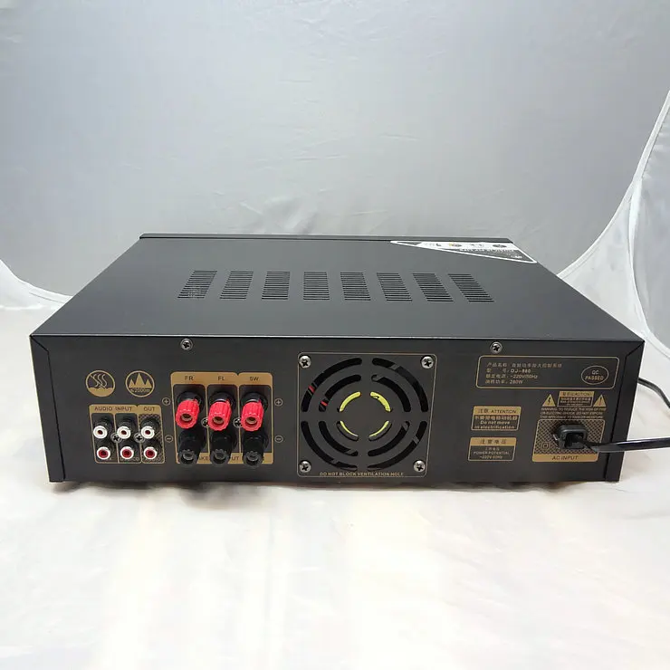 Диджей-880 60 Вт * 2 + 120 1 канала HiFi домашний усилитель звука караоке Bluetooth с цифровым