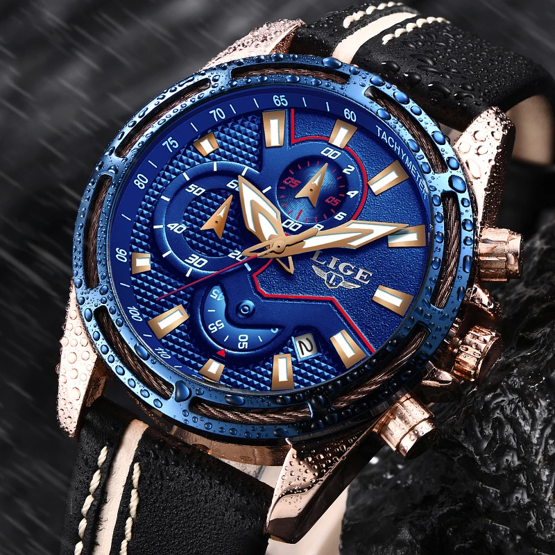 Men Watches LIGE Top Brand Luxury Fashion Business Watch Military Waterproof Chronograph Male Sports Relogio Masculino | Наручные часы