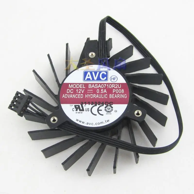Новый оригинальный вентилятор видеокарты для DELL Quadro Q4000 2 Гб AVC BASA0710R2U