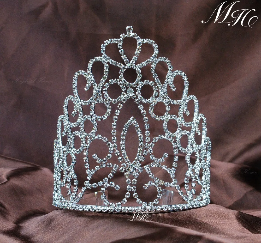 

Handmade Women Princess Crystal Rhinestone Bridal Crown Tiara Headband Wedding Pageant Prom Party Headpiece Tiara w/Hair Combs
