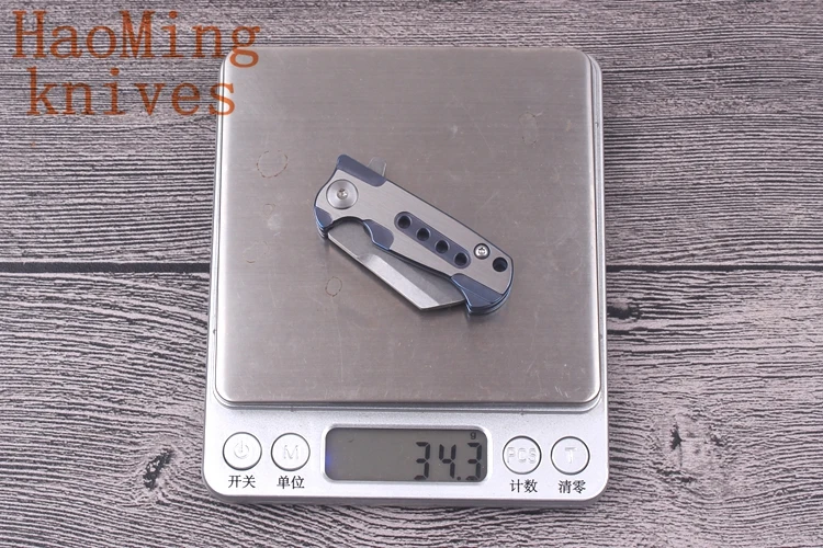 Мини Кемпинг портативный D2 Сталь TC4 складной нож 61HRC Открытый брелок для