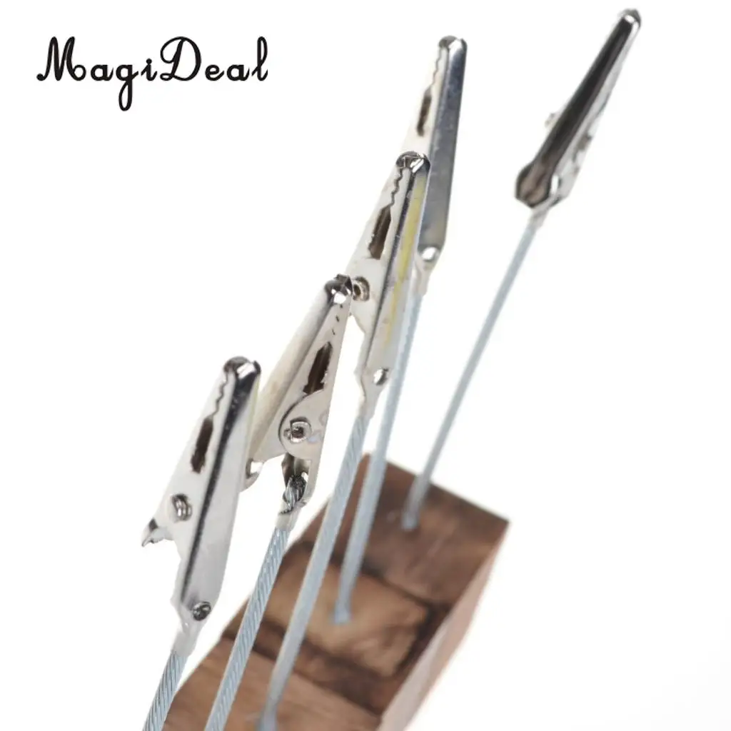 MagiDeal Rustic Fire Wooden Base Wire Photo Clip Wedding Table Place Card Holder | Дом и сад