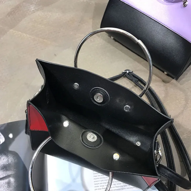 Модные женские сумочки композитная сумка из искусственной кожи на застежке