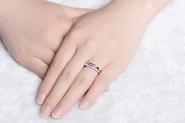 Женское кольцо из белого золота 100% карата 0 20 карата|natural diamond|fine jewelrygold natural |