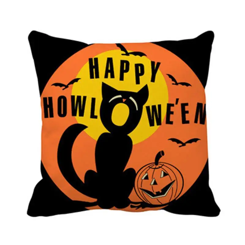 Полиэстер и надписью "Happy Halloween" Подушка Чехол для подушки с надписью Печать Подушка Чехол для подушки - Цвет: 9