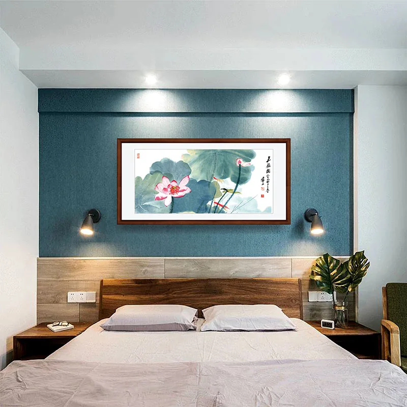 The traditional Chinese painting decorative Chang lotus living room bedroom frameless mural|decorative painting|traditional chinese paintingchinese |