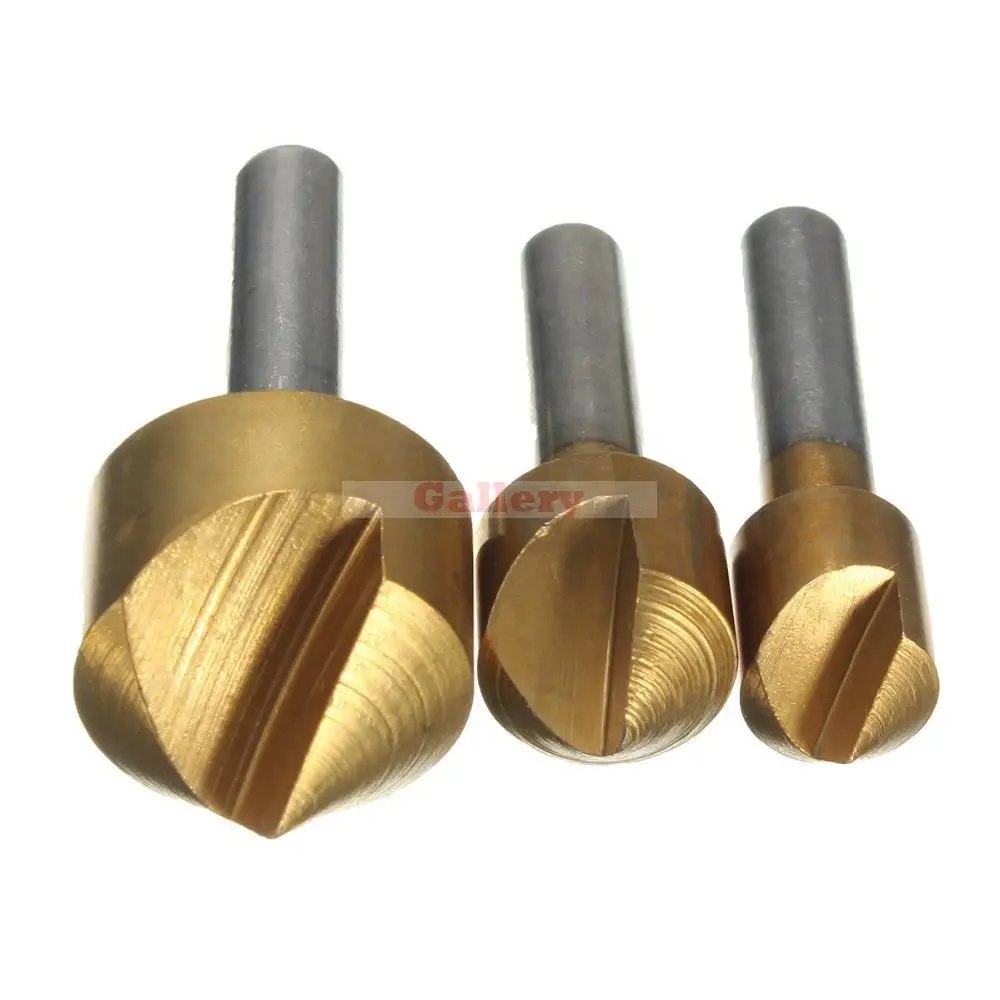 

3pcs Countersink Deburring Single Chamfering 3/8 1/2 3/4 Inch 3 1 Drill Bit
