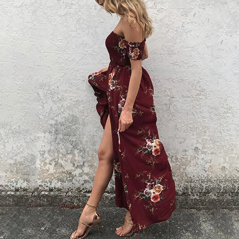 Lily Rosie/женское платье с открытыми плечами в богемном стиле летние пляжные