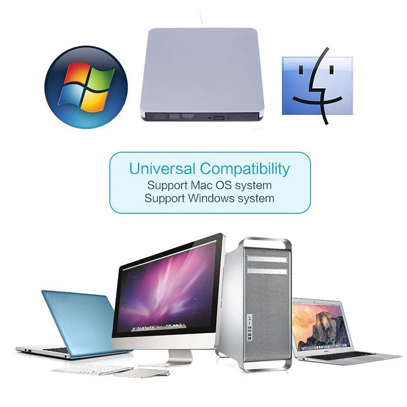 Внешний USB 3 0 CD/Проигрыватель DVD ROM Оптический dvd RW ГОРЕЛКА читатель записывающее