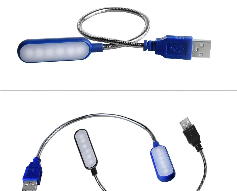 Мини USB книга светильник для чтения настольная лампа 6 светодиодный s гибкий Регулируемый светодиодный ночной Светильник для ноутбука Тетрадь компьютер PC студентов работника