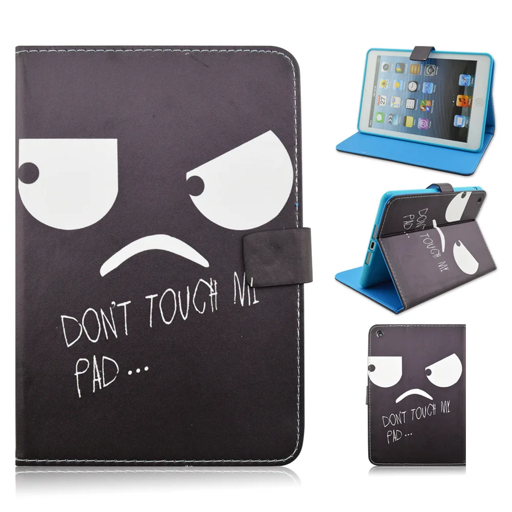 Shell протектор для ipad 2 3 4 cover case мультфильм стиль плохо улыбка шаблон дизайна folio